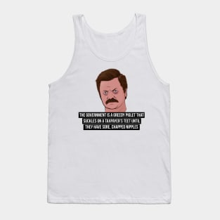 Ron Swanson on the Government Tank Top